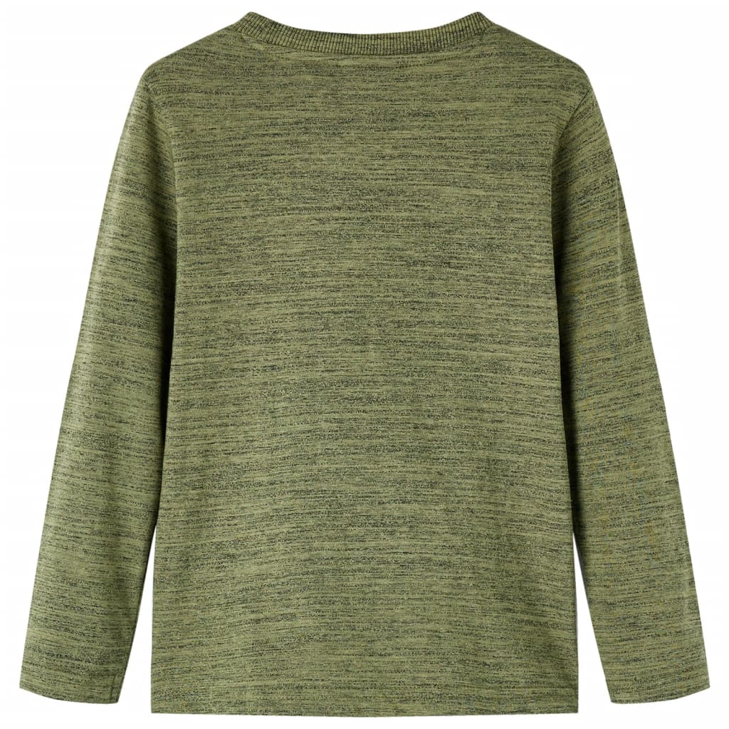 Vidaxl kindershirt met lange mouwen 116 gemêleerd kakikleurig