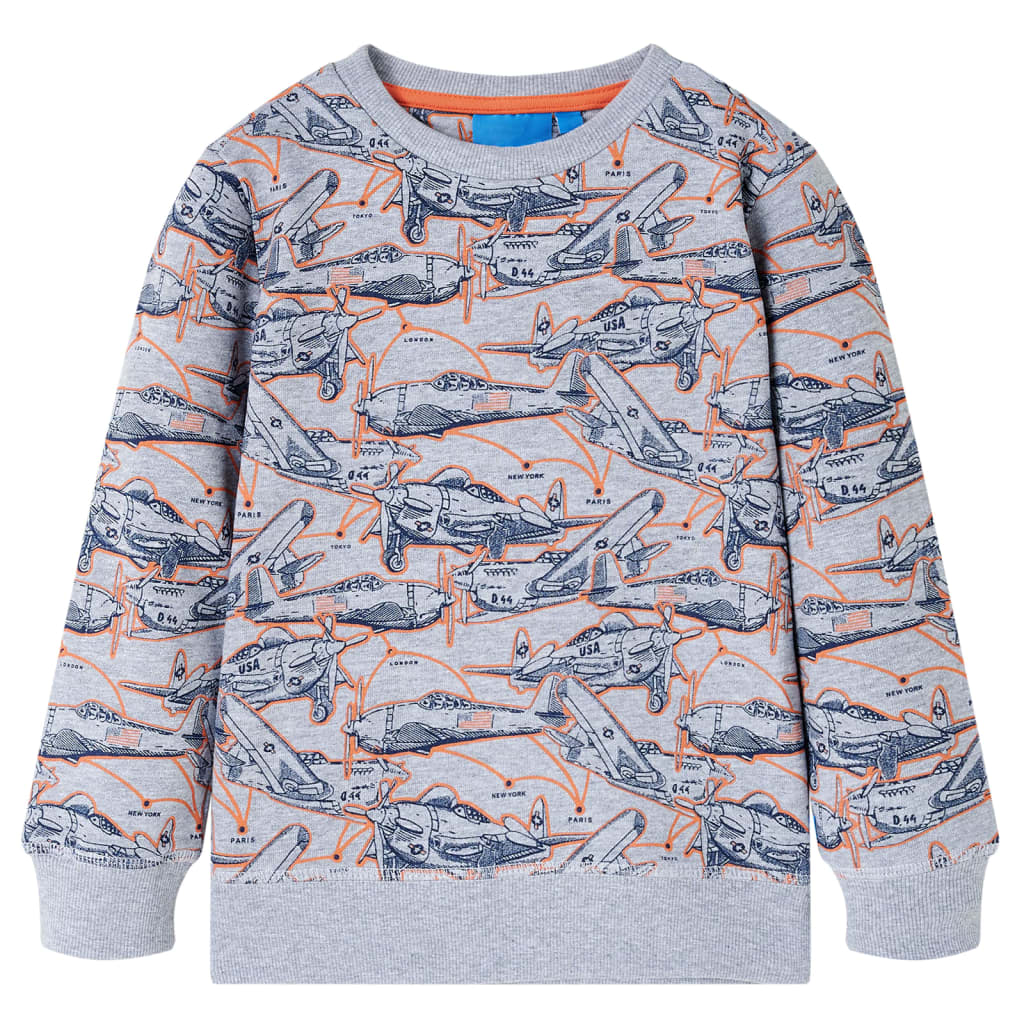 Vidaxl kindertrui 104 gemêleerd grijs