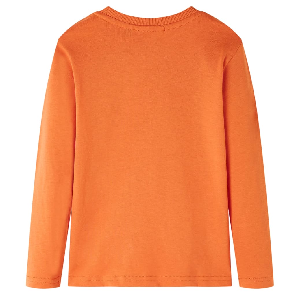 Vidaxl kindershirt met lange mouwen 104 donkeroranje