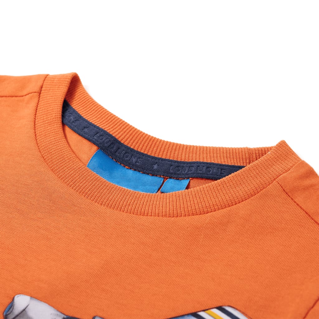 Vidaxl kindershirt met lange mouwen 104 donkeroranje