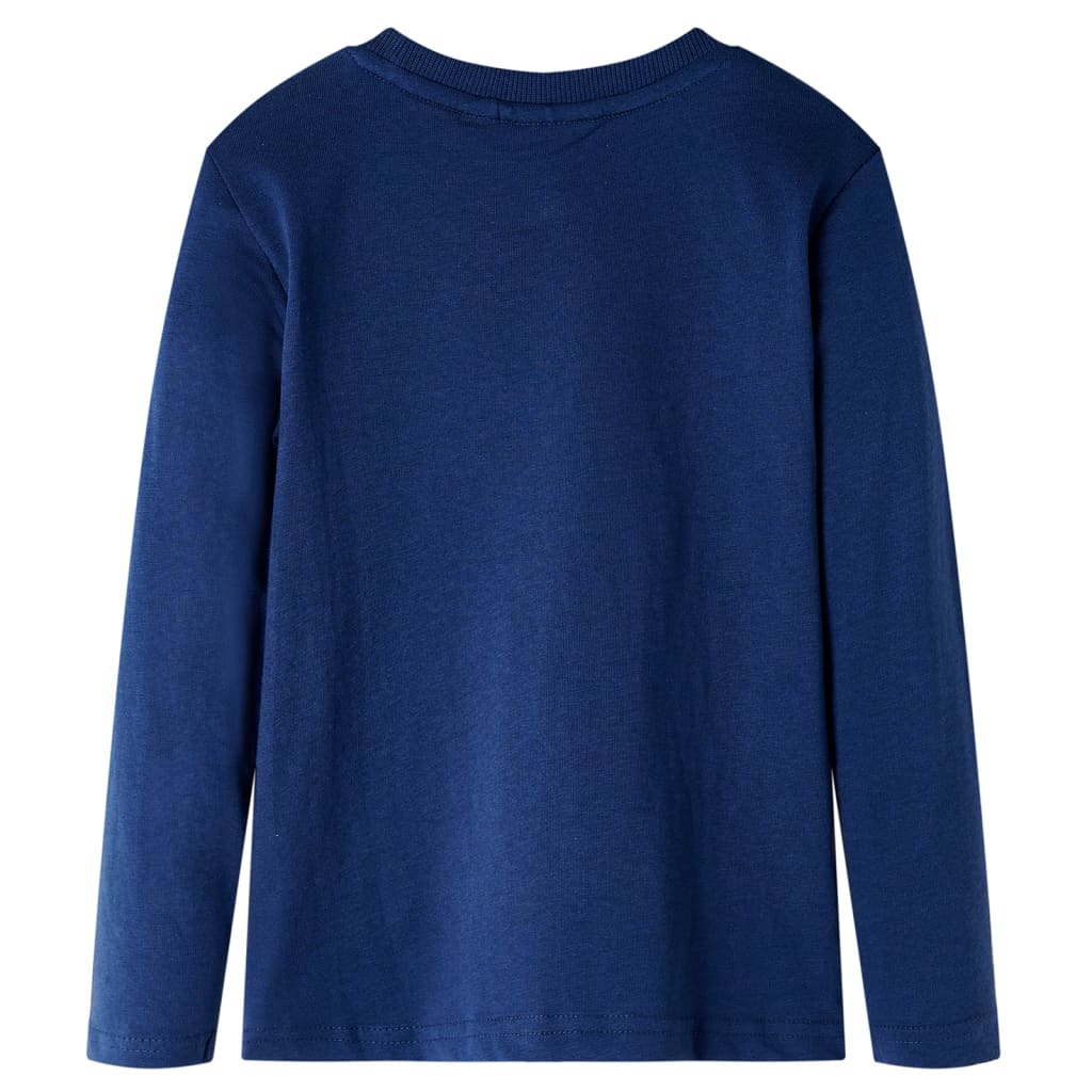 Vidaxl kindershirt met lange mouwen 92 marineblauw