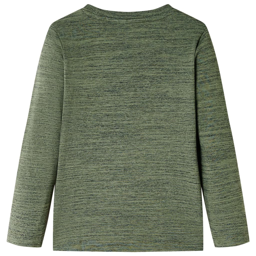 Vidaxl kindershirt met lange mouwen 140 gemêleerd kakikleurig