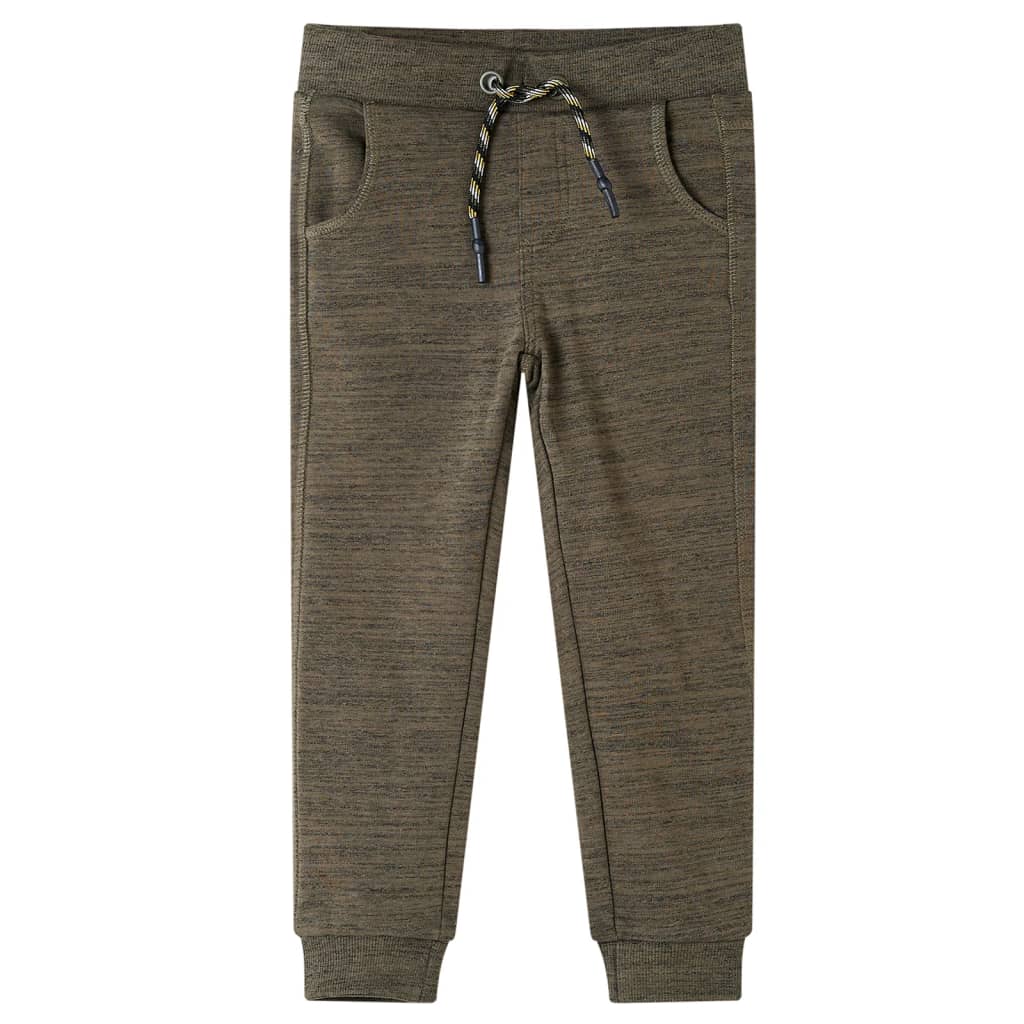 Vidaxl kinderjoggingbroek 128 gemêleerd donker kaki