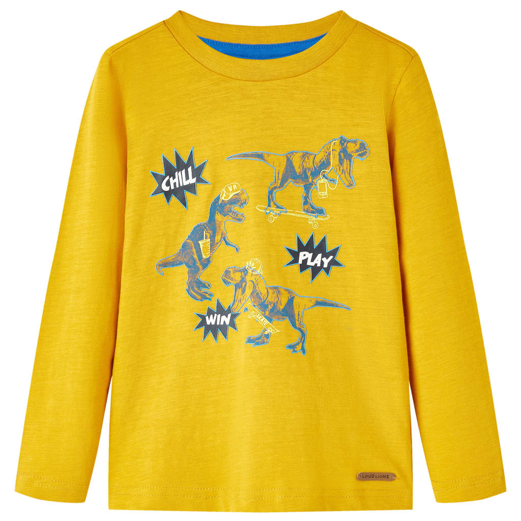 Vidaxl kindershirt met lange mouwen 104 okerkleurig