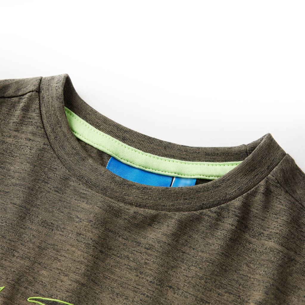 Vidaxl kindershirt met lange mouwen 116 gemêleerd kakikleurig