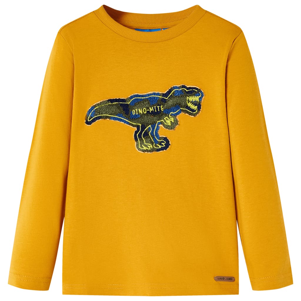 Vidaxl kindershirt met lange mouwen 116 okerkleurig