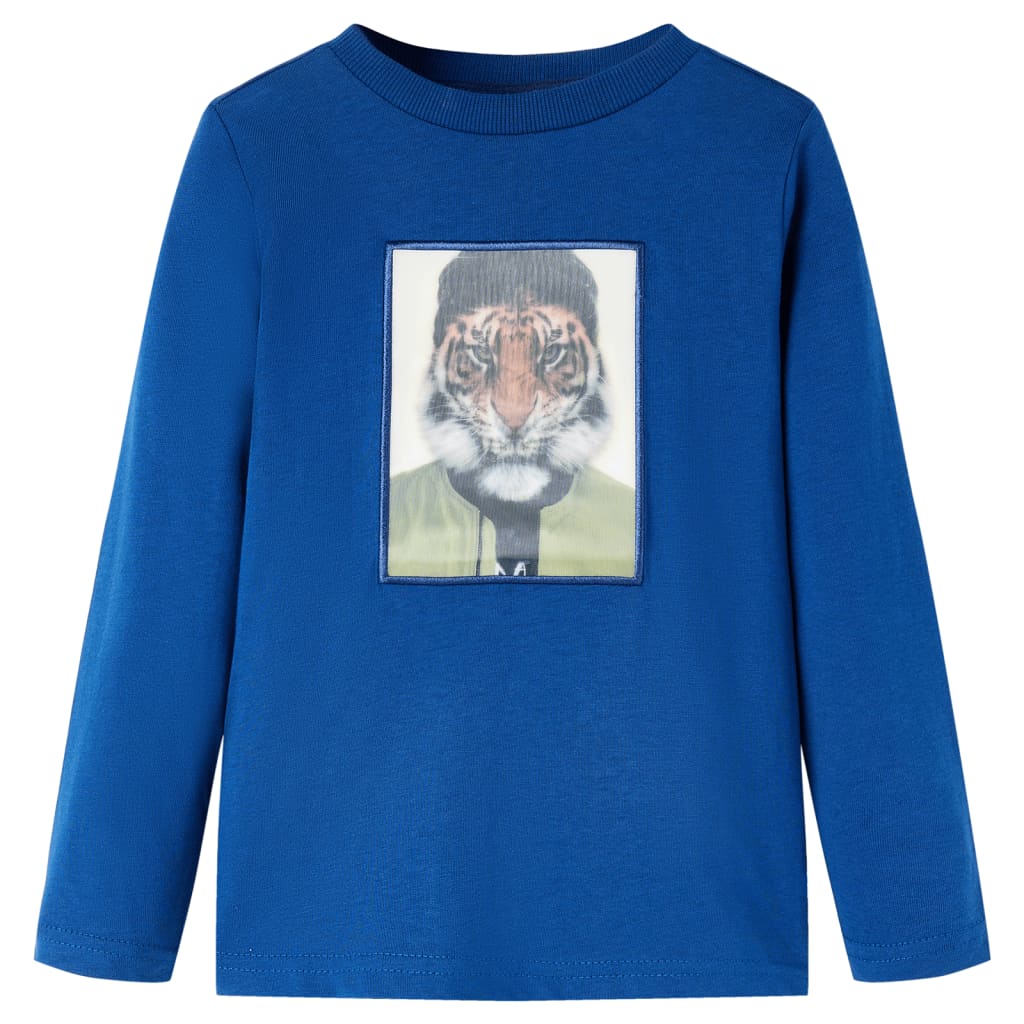VidaXL Kindershirt met lange mouwen 140 donkerblauw