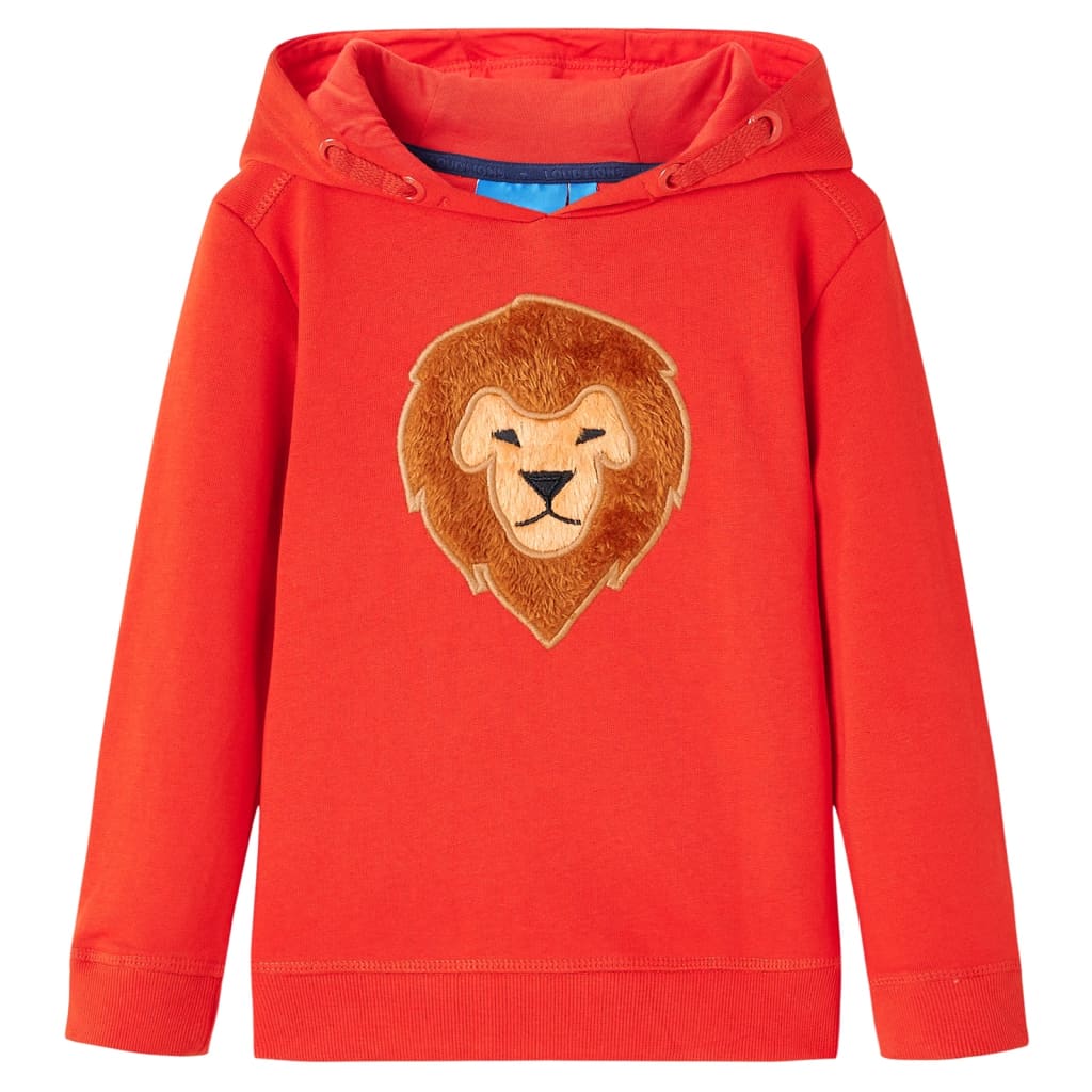 Vidaxl kindertrui met capuchon 116 rood