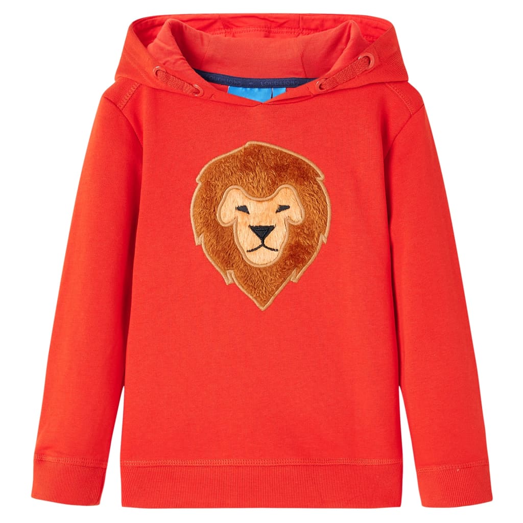 Vidaxl kindertrui met capuchon 128 rood