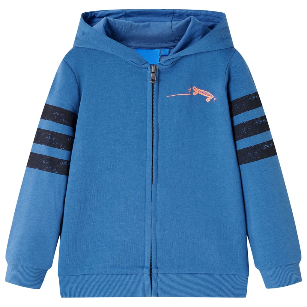 Vidaxl kindervest met capuchon 116 blauw