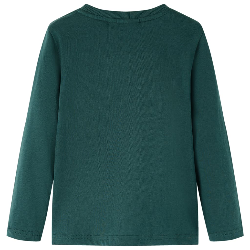Vidaxl kindershirt met lange mouwen 116 donkergroen