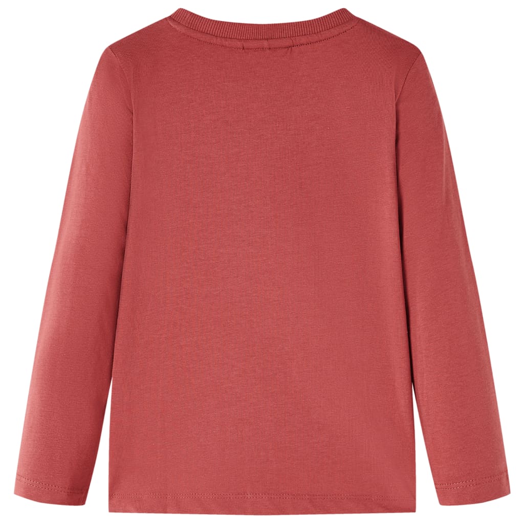 Vidaxl kindershirt met lange mouwen 140 roodbruin
