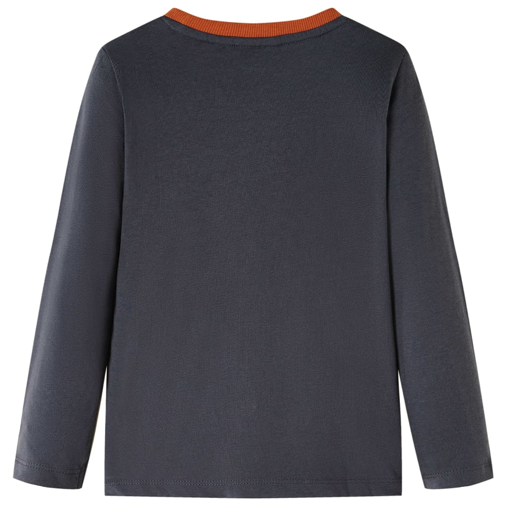 Vidaxl kindershirt met lange mouwen 104 antracietkleurig
