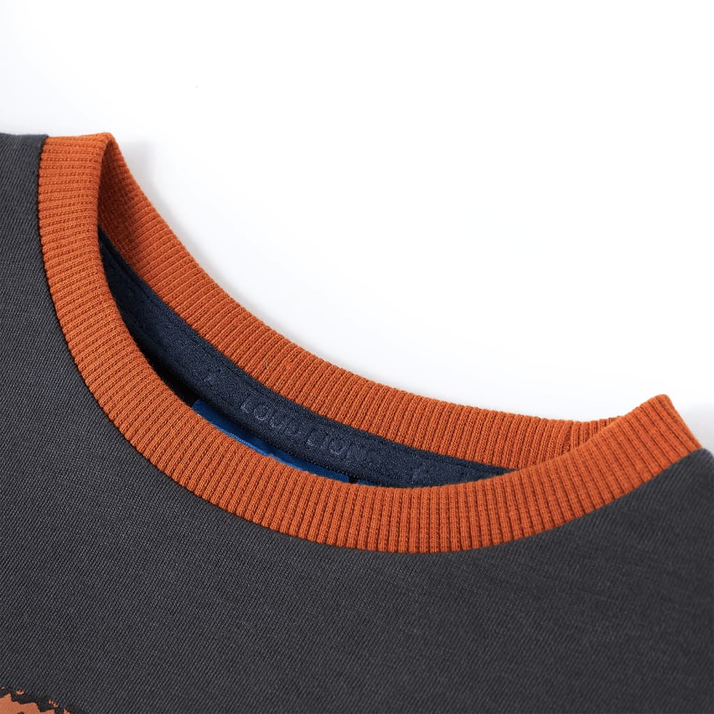 Vidaxl kindershirt met lange mouwen 116 antracietkleurig