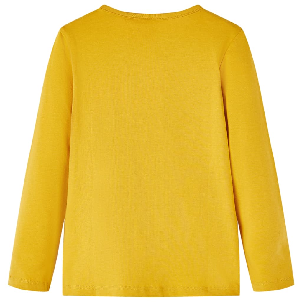 Vidaxl kindershirt met lange mouwen 140 donker okerkleurig