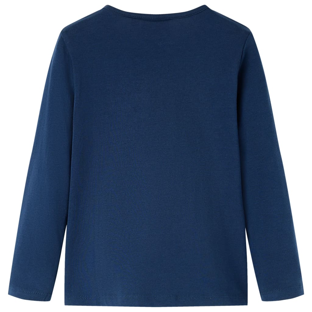 Vidaxl kindershirt met lange mouwen 116 marineblauw
