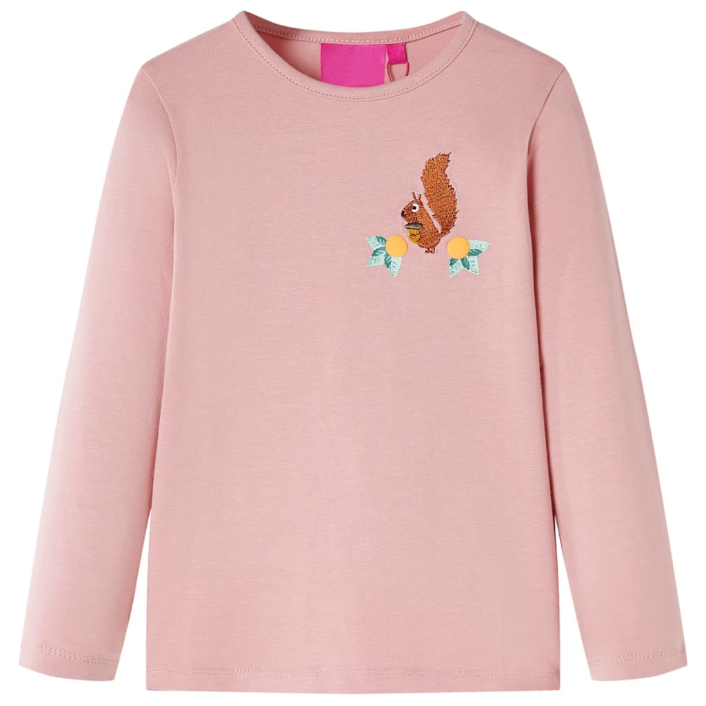 Vidaxl kindershirt met lange mouwen 104 lichtroze