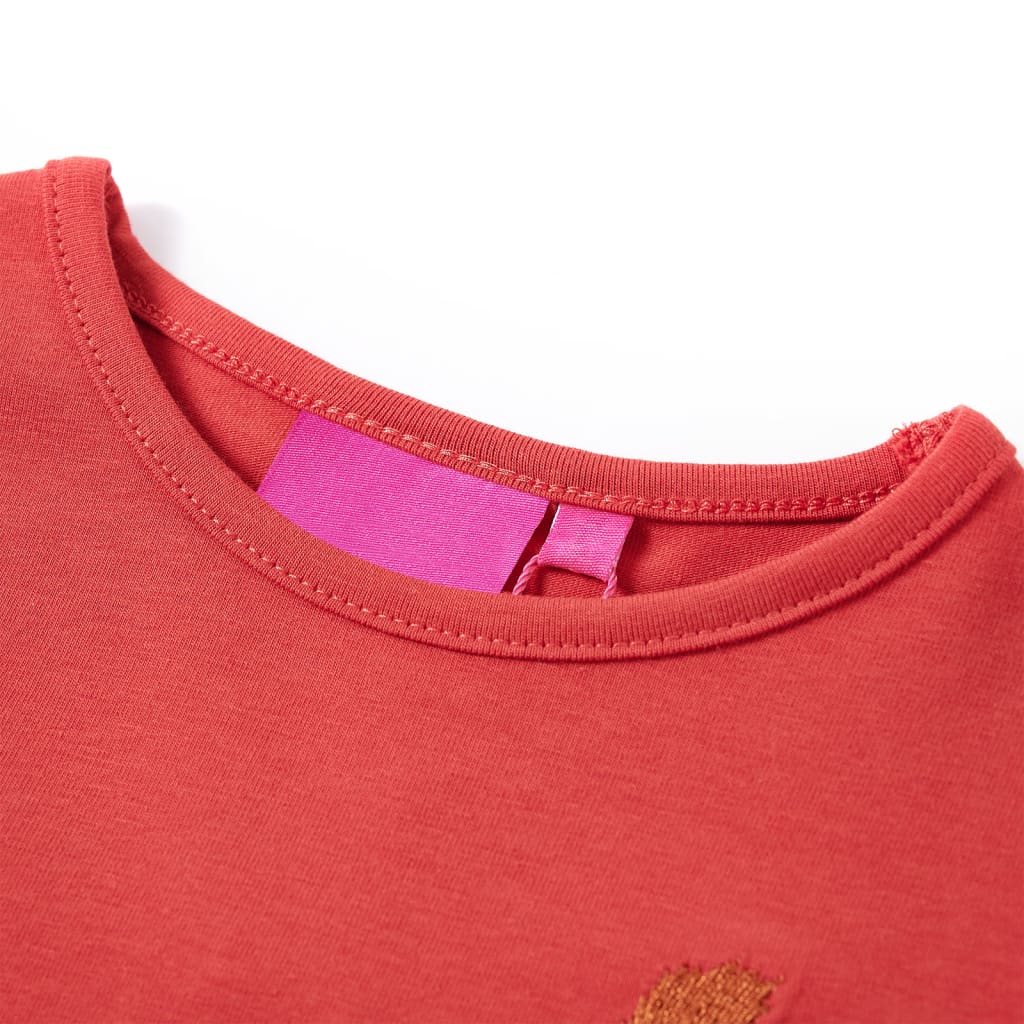 Vidaxl kindershirt met lange mouwen 140 roodbruin