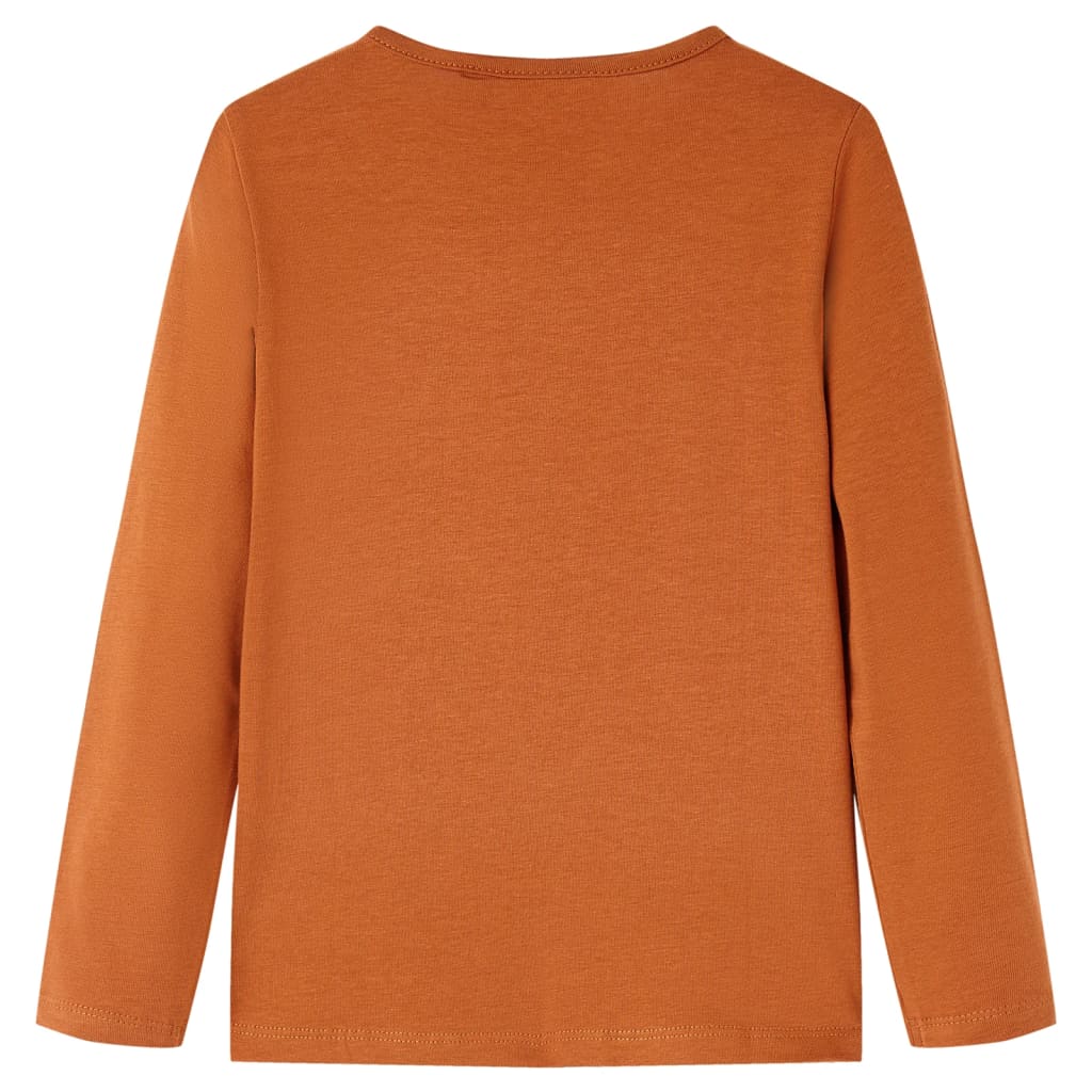 Vidaxl kindershirt met lange mouwen 140 cognackleurig