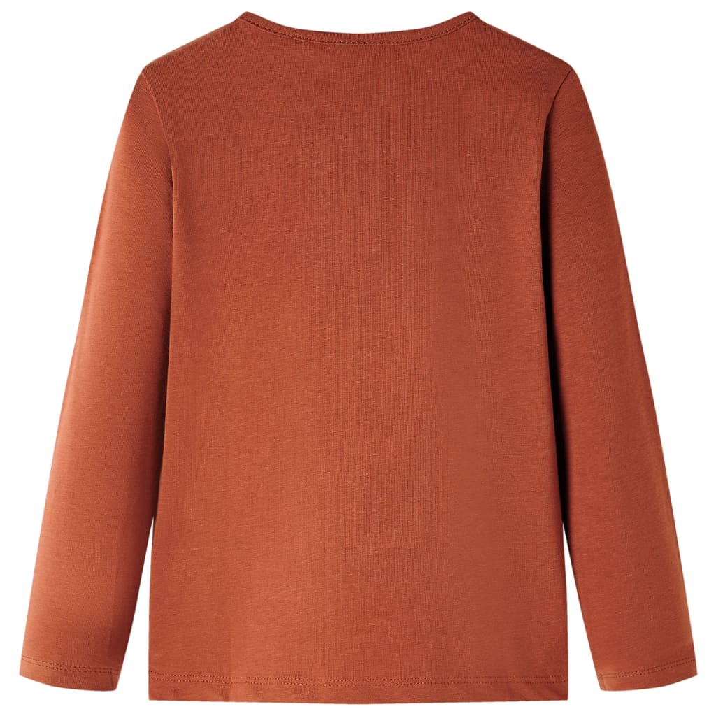 Vidaxl kindershirt met lange mouwen 104 cognackleurig