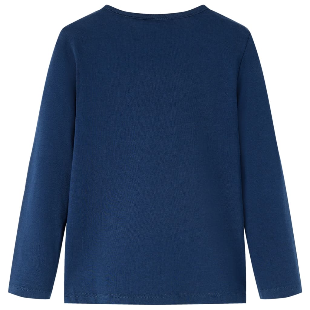 VidaXL Kindershirt met lange mouwen 104 marineblauw