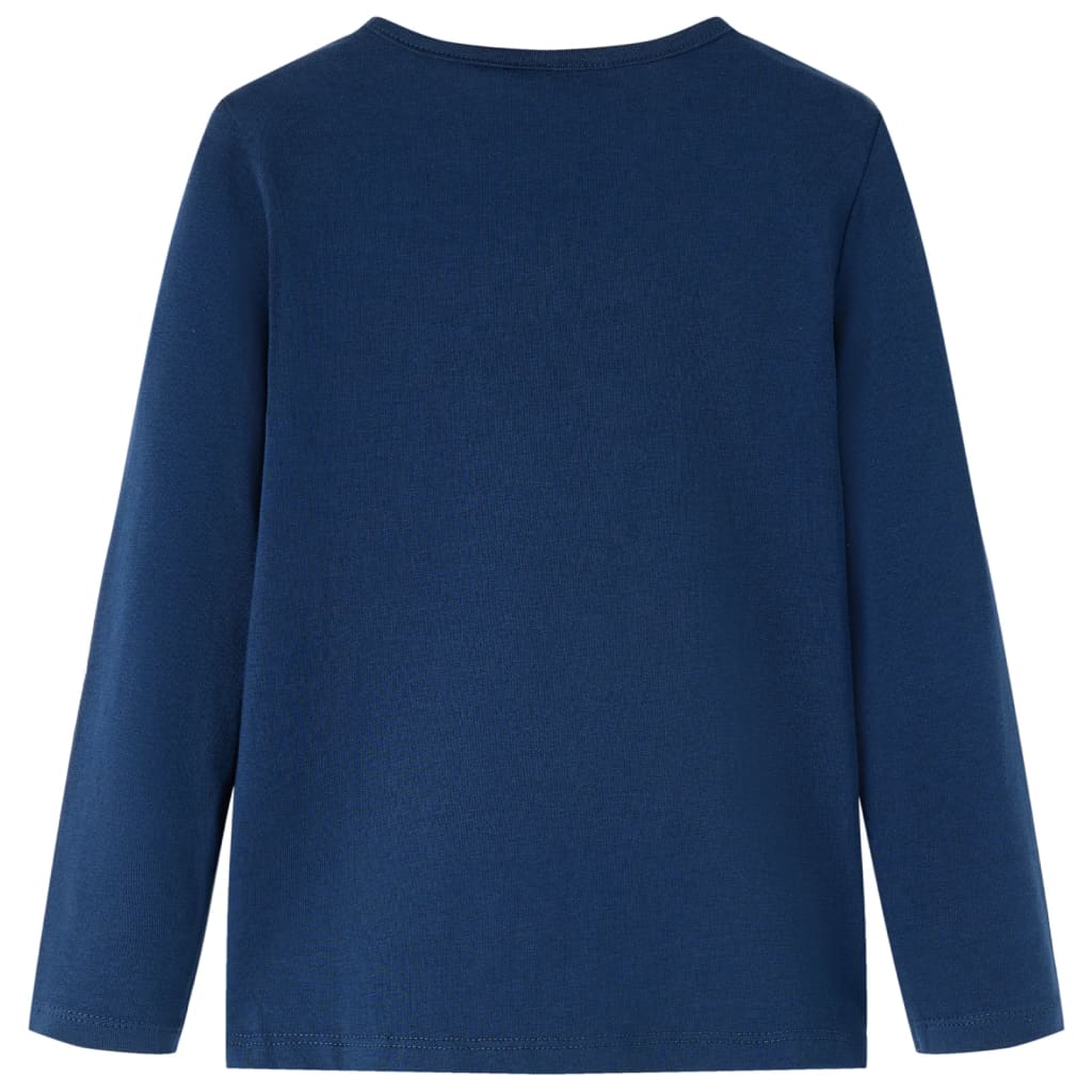 Vidaxl kindershirt met lange mouwen 128 marineblauw