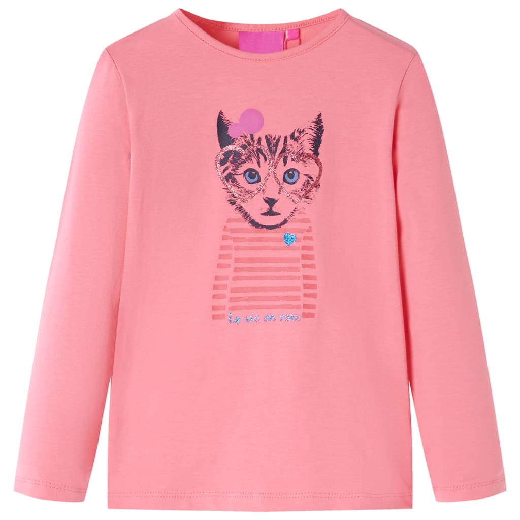 Vidaxl kindershirt met lange mouwen 116 roze