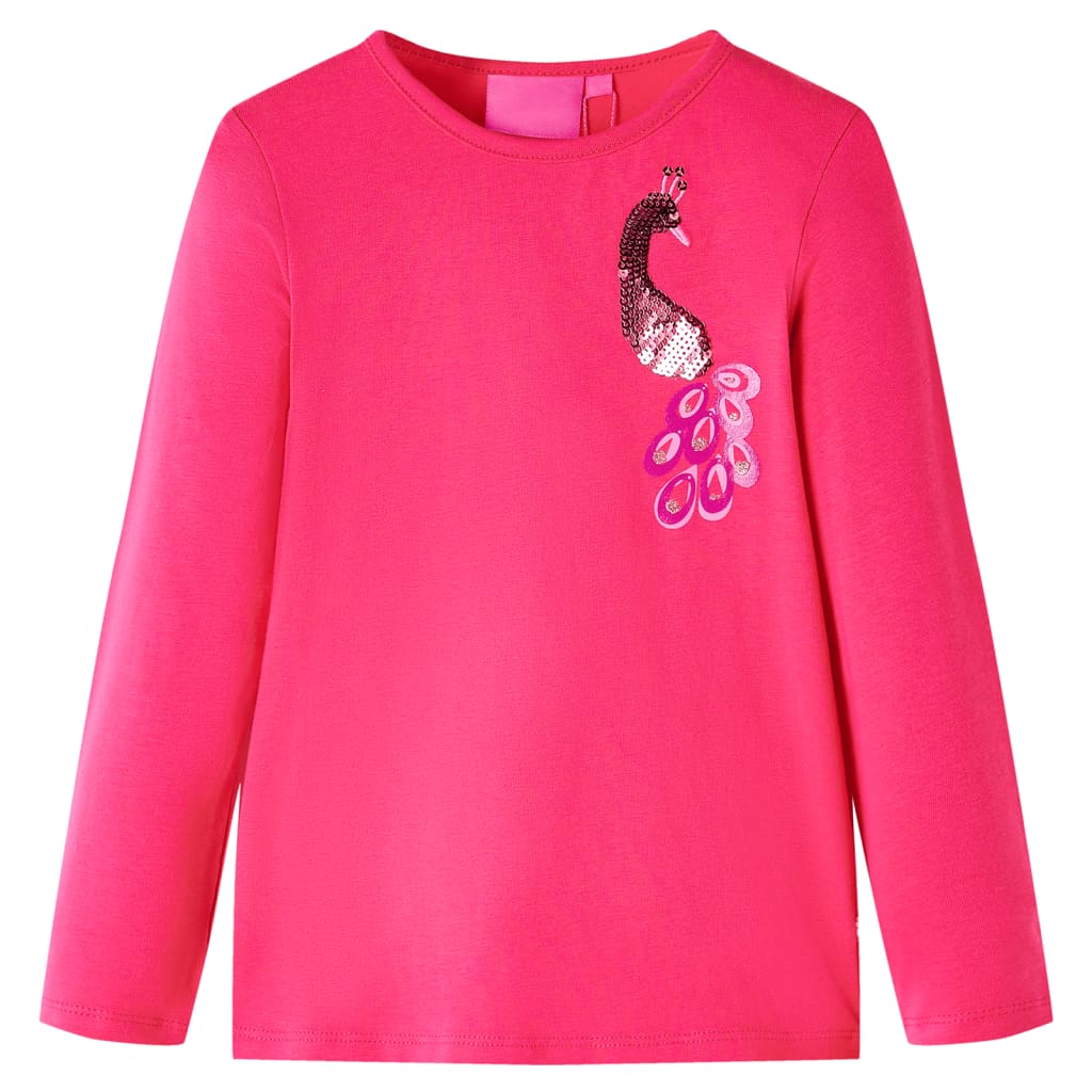 Vidaxl kindershirt met lange mouwen 116 felroze