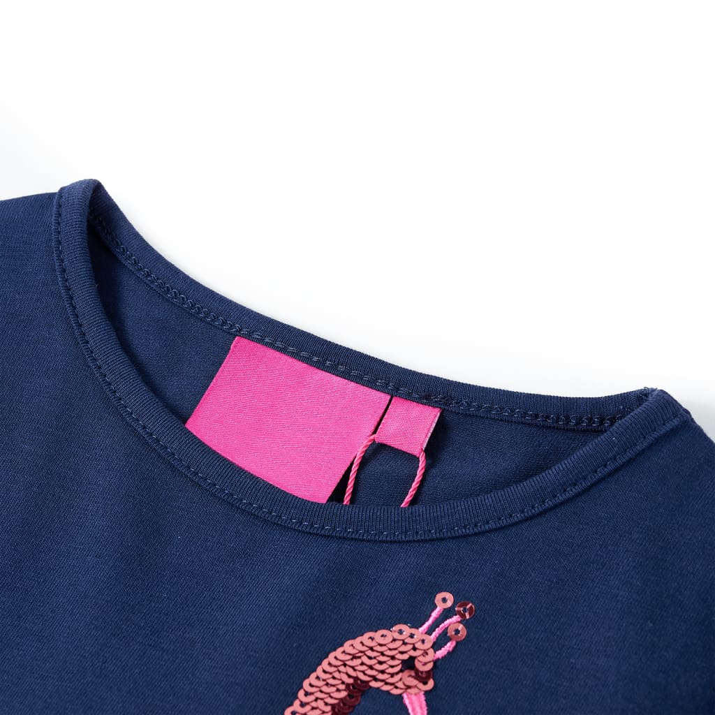 Vidaxl kindershirt met lange mouwen 116 marineblauw