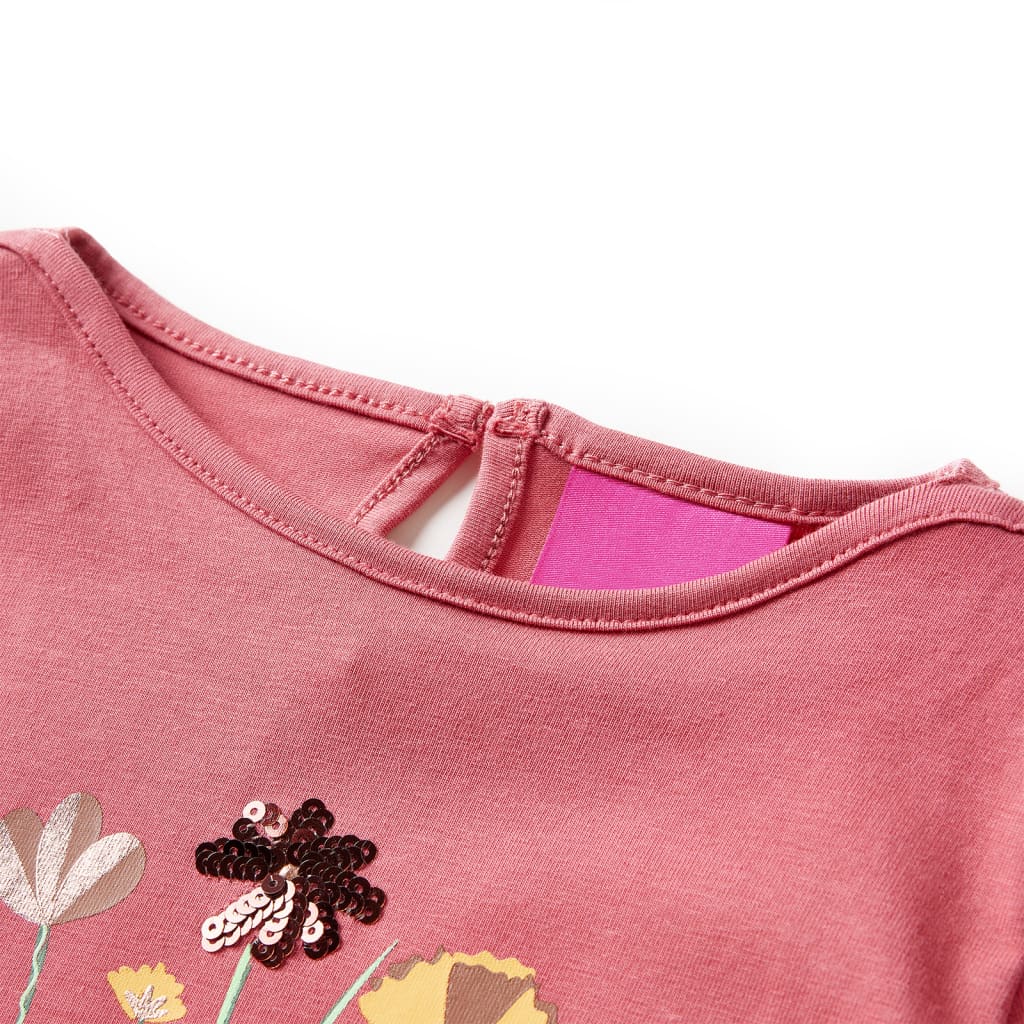 Vidaxl kindershirt met lange mouwen 104 oudroze