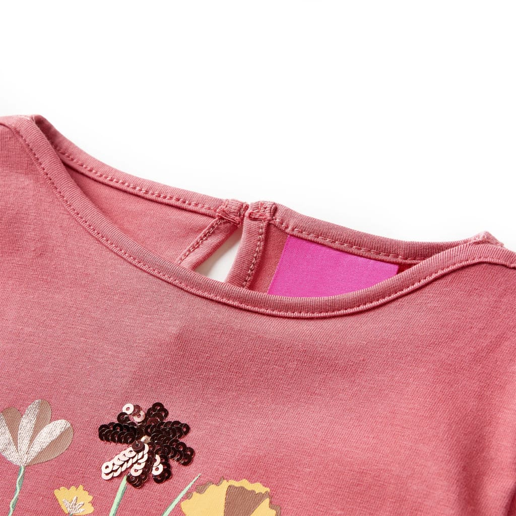Vidaxl kindershirt met lange mouwen 116 oudroze