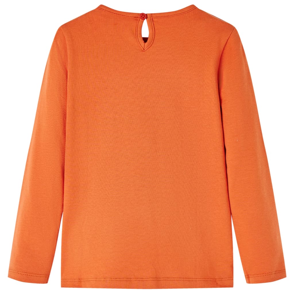 Vidaxl kindershirt met lange mouwen 104 oranjebruin