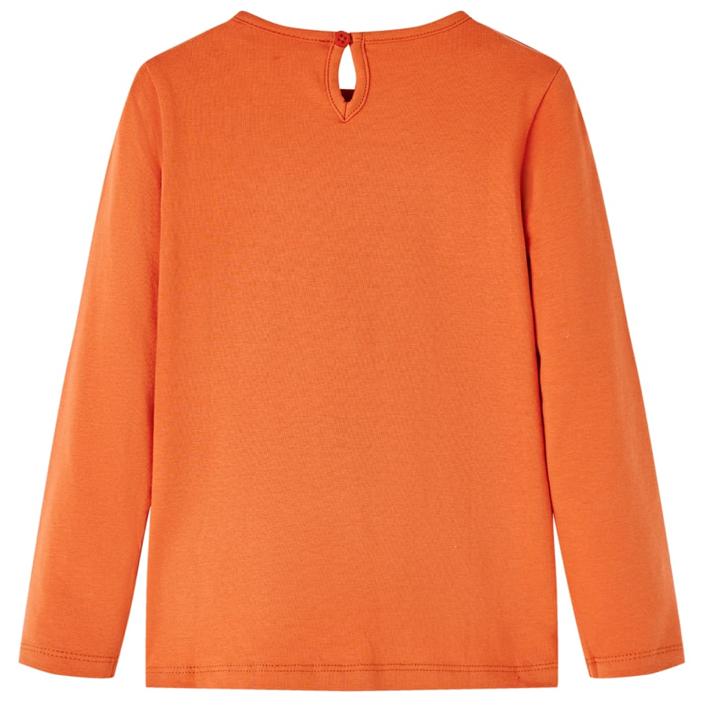 Vidaxl kindershirt met lange mouwen 128 oranjebruin