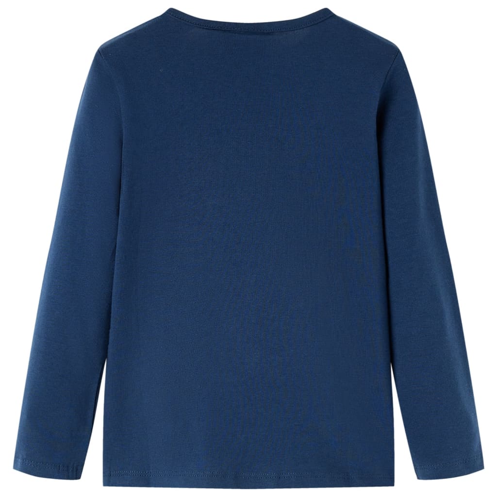 Vidaxl kindershirt met lange mouwen 128 marineblauw