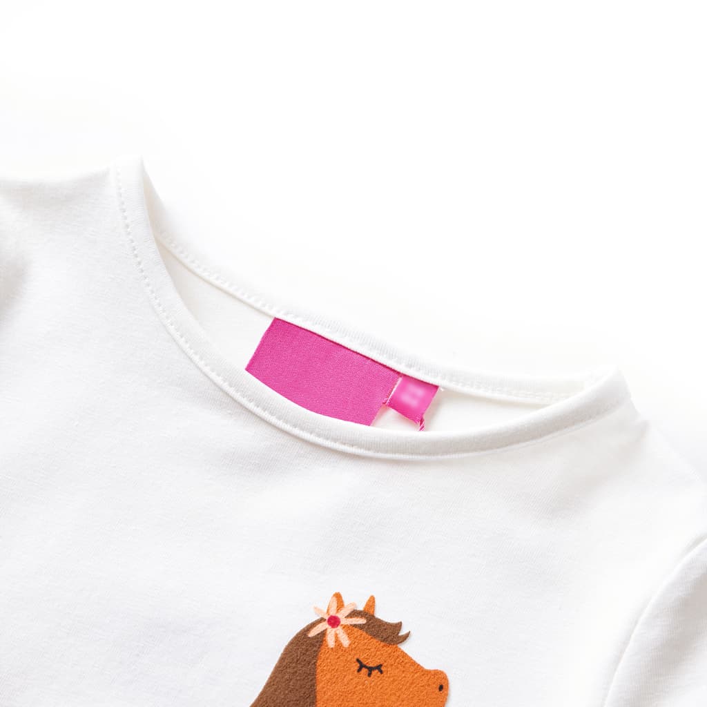 Vidaxl kindershirt met lange mouwen 128 ecrukleurig