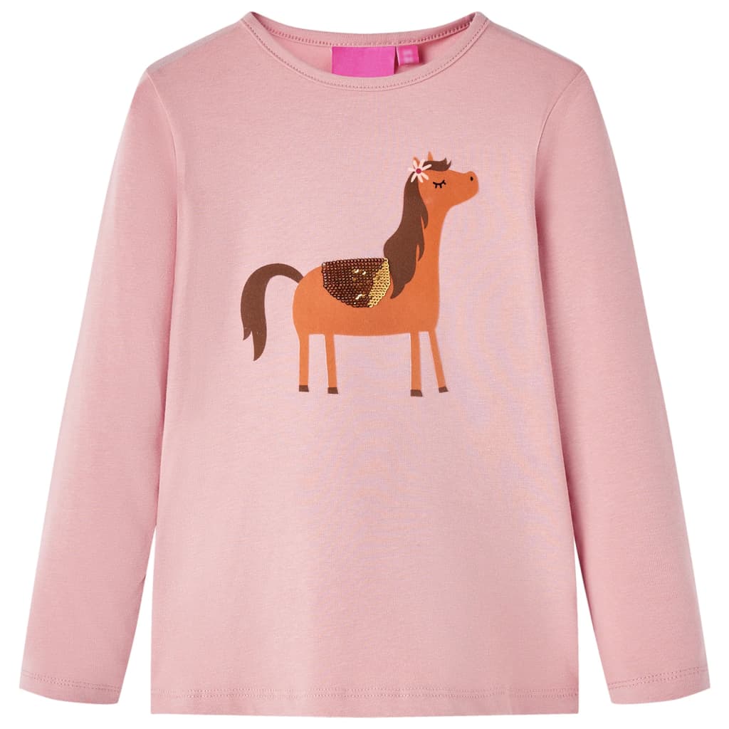 Vidaxl kindershirt met lange mouwen 140 lichtroze
