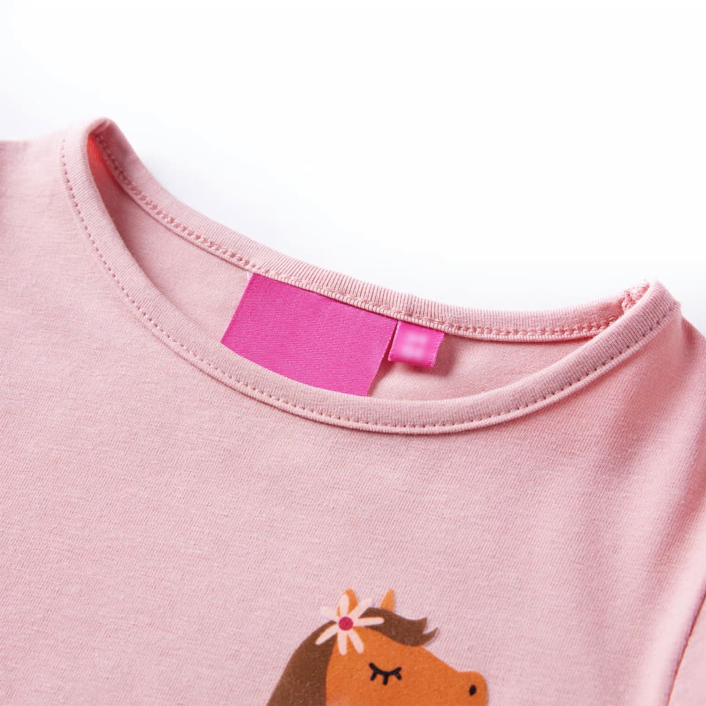 Vidaxl kindershirt met lange mouwen 140 lichtroze