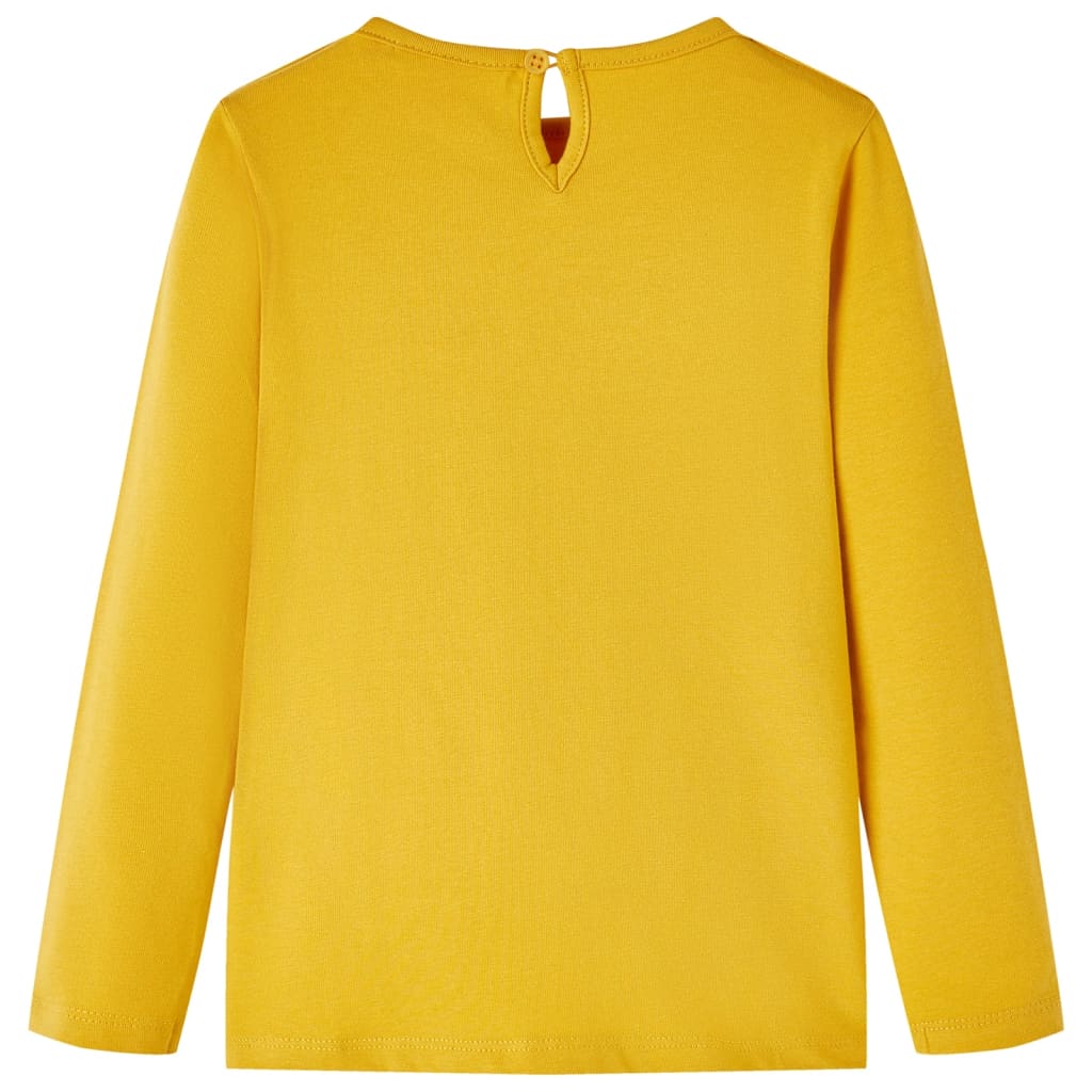 Vidaxl kindershirt met lange mouwen 140 donker okerkleurig