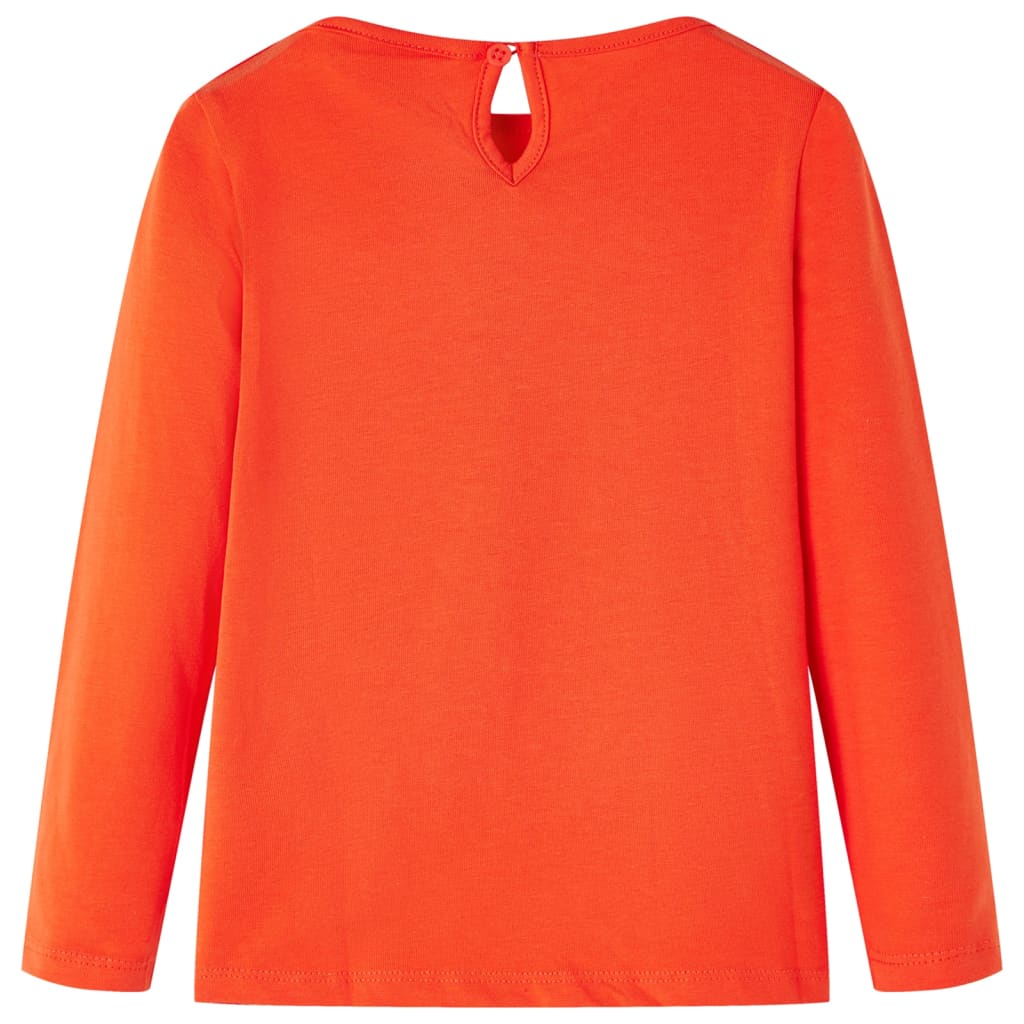 Vidaxl kindershirt met lange mouwen 92 donkeroranje
