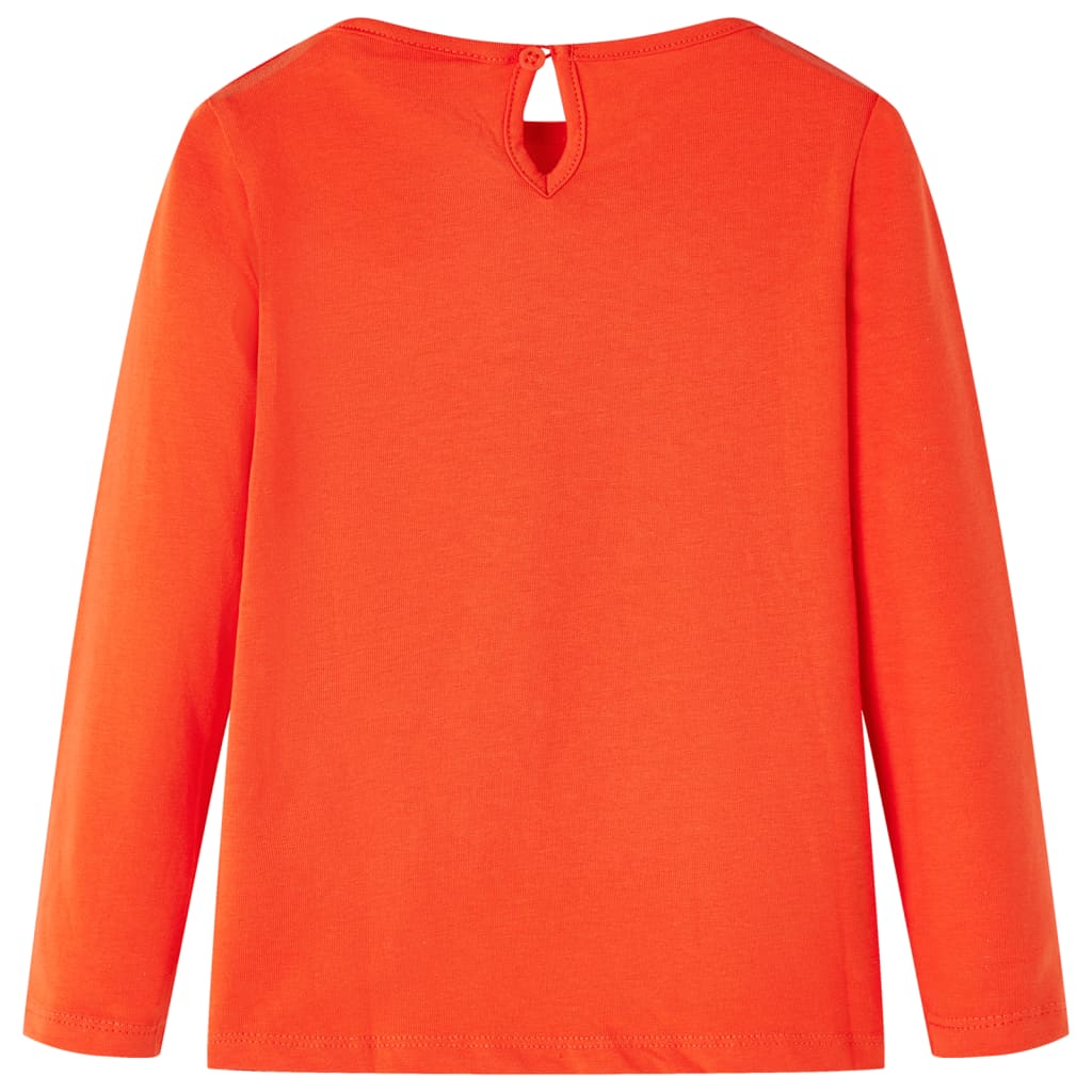 Vidaxl kindershirt met lange mouwen 116 donkeroranje