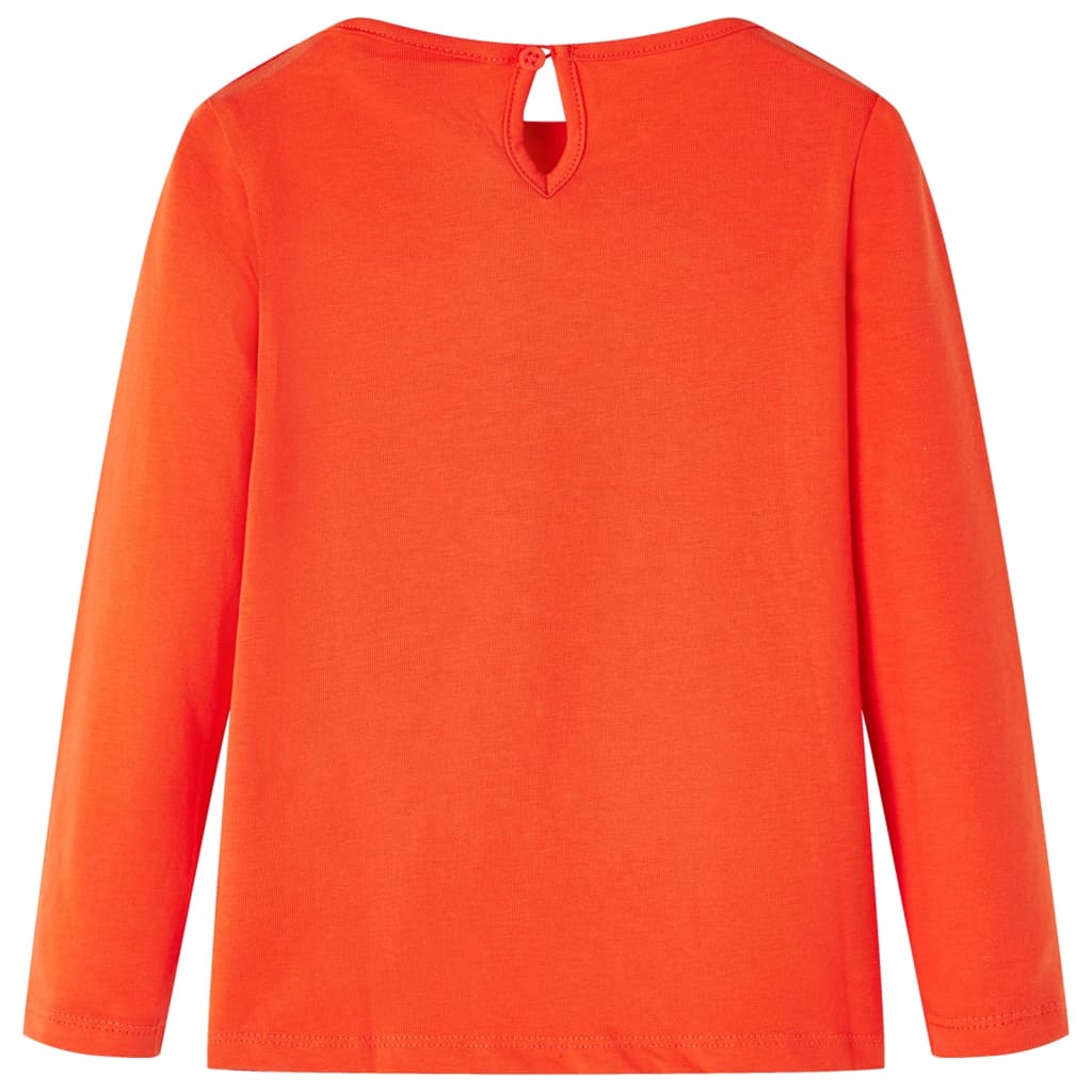 Vidaxl kindershirt met lange mouwen 140 donkeroranje