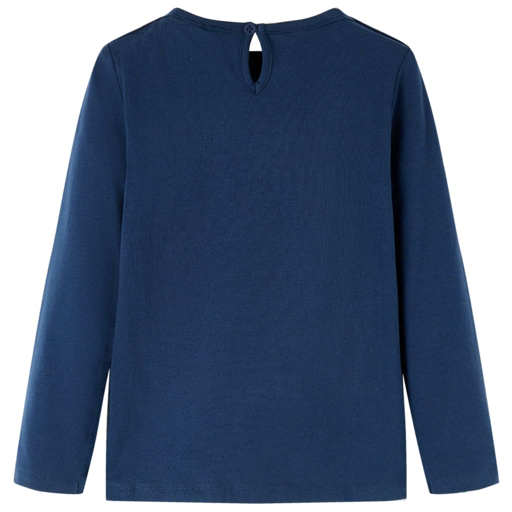Vidaxl kindershirt met lange mouwen 92 marineblauw