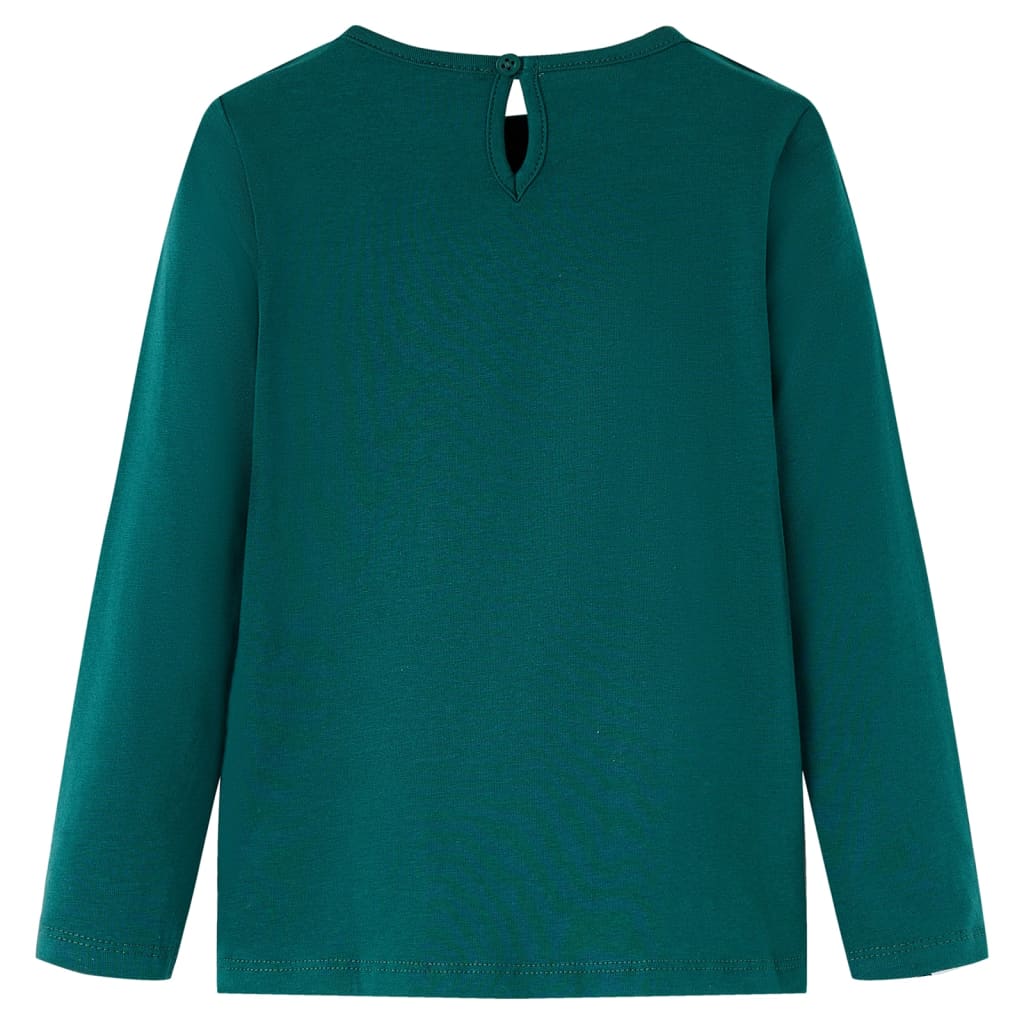 Vidaxl kindershirt met lange mouwen 92 donkergroen