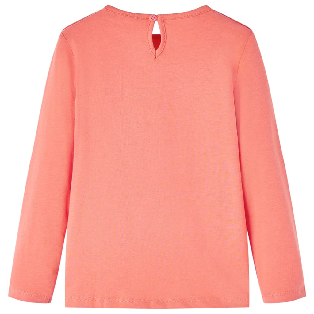 Vidaxl kindershirt met lange mouwen 104 koraalkleurig