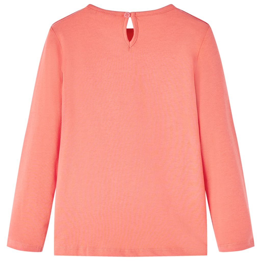Vidaxl kindershirt met lange mouwen 116 koraalkleurig