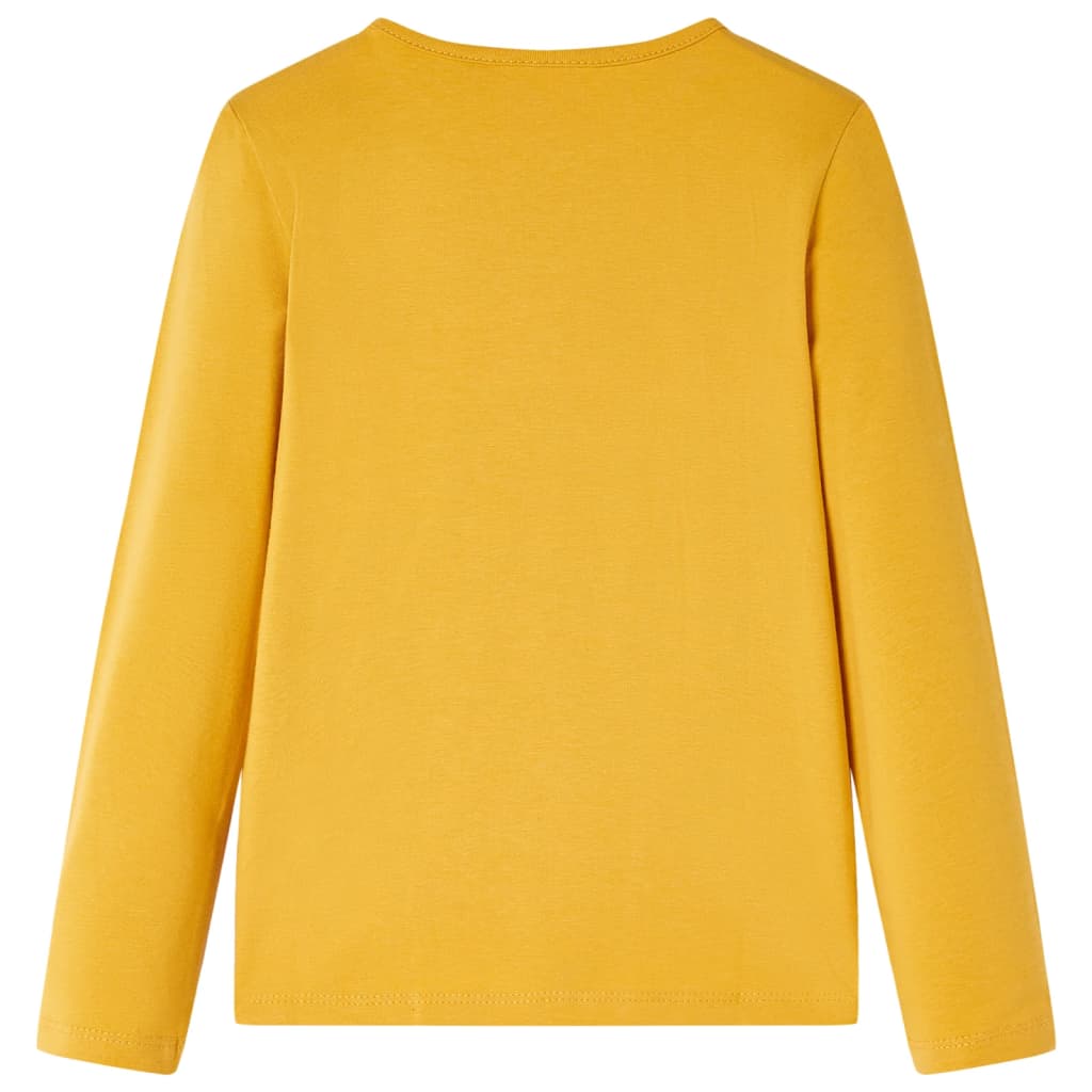 Vidaxl kindershirt met lange mouwen 104 donkerokerkleurig