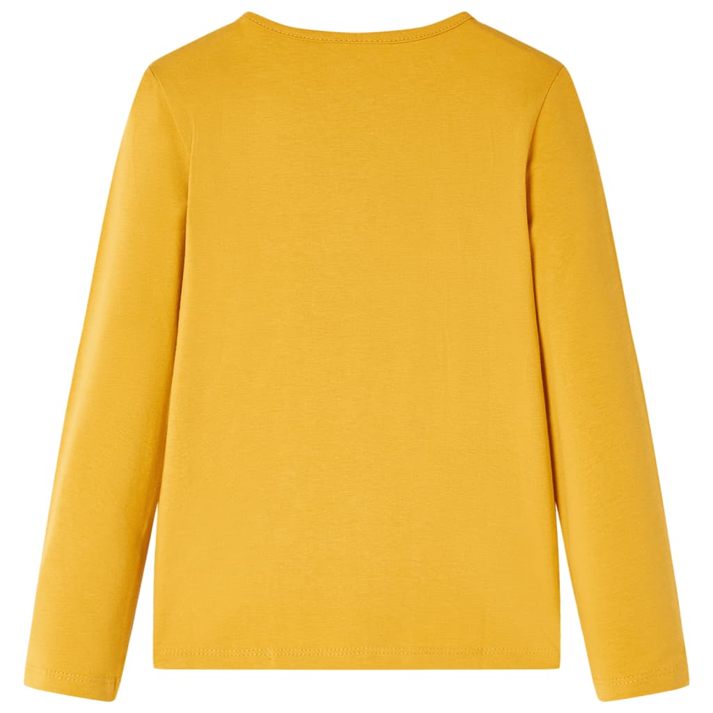 Vidaxl kindershirt met lange mouwen 116 donkerokerkleurig