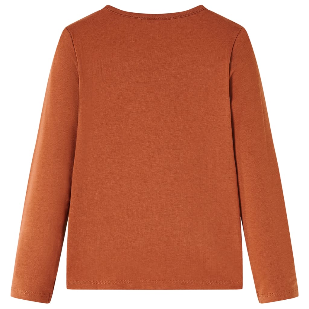 Vidaxl kindershirt met lange mouwen 104 cognackleurig