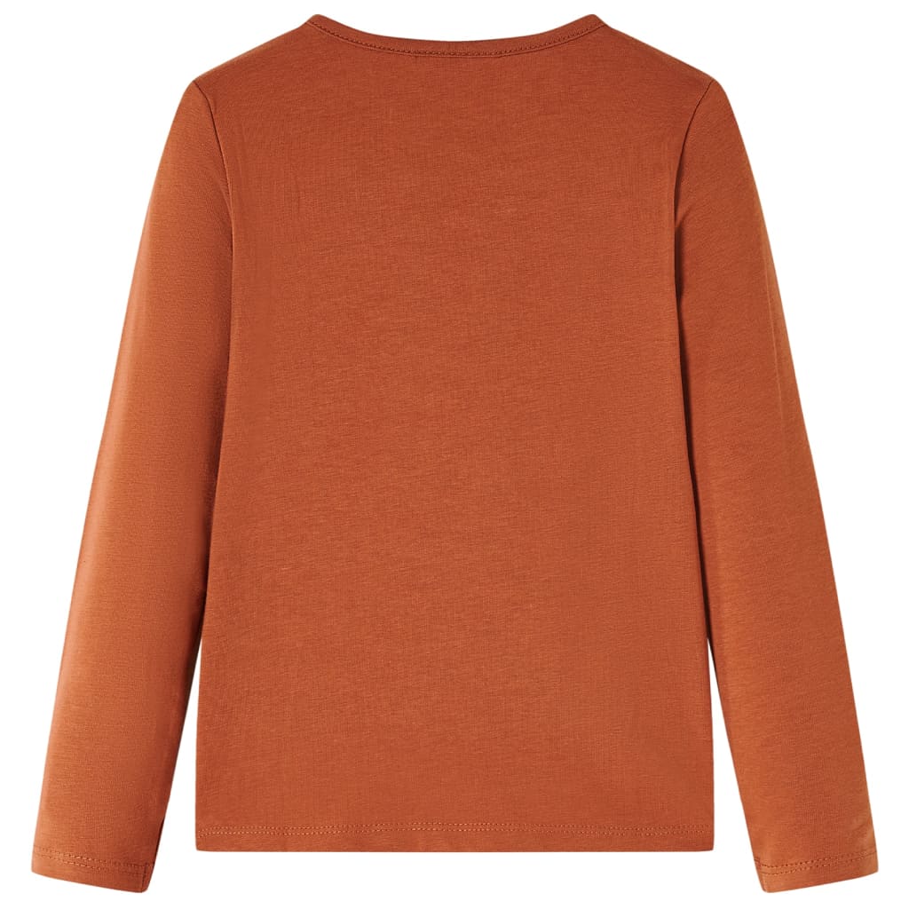 Vidaxl kindershirt met lange mouwen 128 cognackleurig