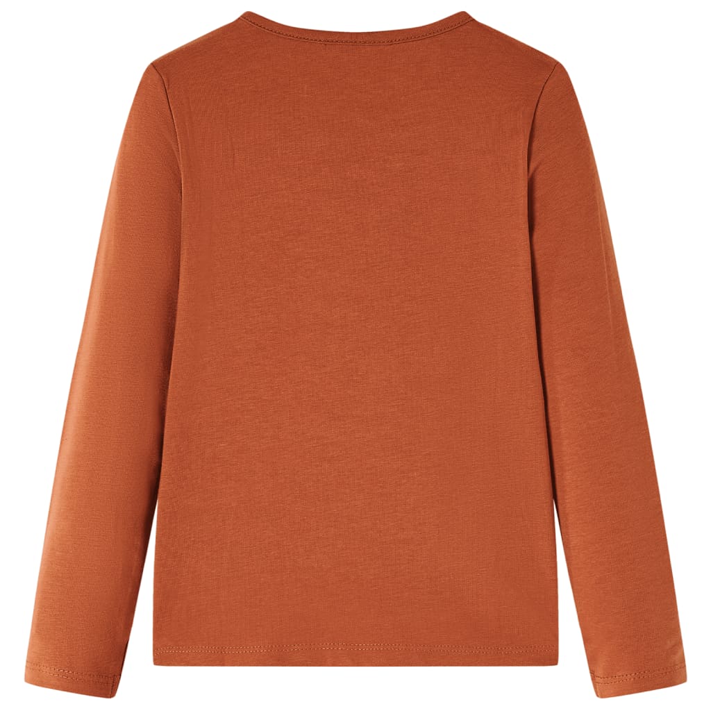 Vidaxl kindershirt met lange mouwen 140 cognackleurig